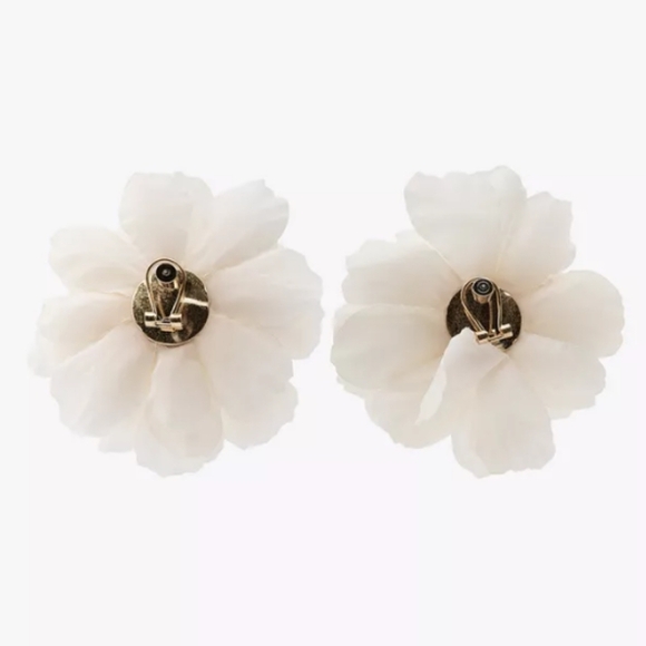 Zara Woven Flower Beaded Earrings - Picture 4 of 4